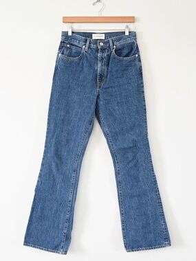 SLVRLAKE Charlotte Medium Blue Claremont Wash Flare Jeans Size 28